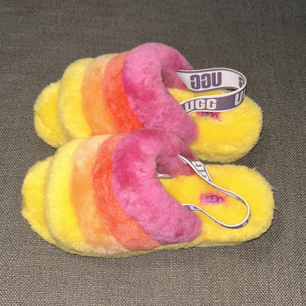Ugg Pride Fluff Yeah Slide Size 7w - image 2